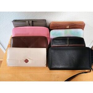 Women's Clutch Wallet Purse Lot Of 8 - Multiple Brands And Multicolor